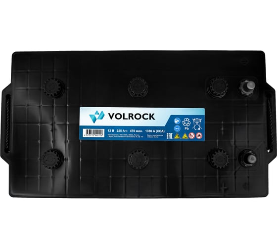 Аккумулятор VOLROCK (6СТ-225NR (О.П.) 1350А (513x273x230) конус) 4673770940126