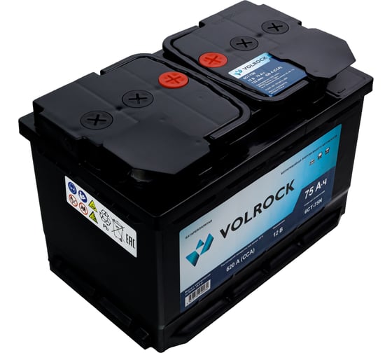 Аккумулятор VOLROCK 6СТ-75N (П.П.) 620А конус 4673770940034