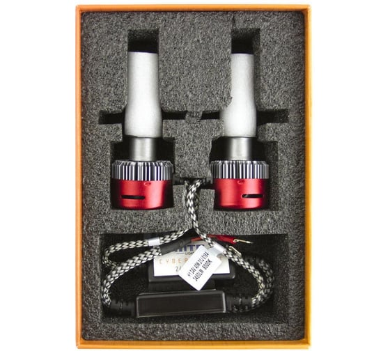 Светодиодные лампы , серия CYBER LIGHT, H1, 24V, 45W, 3750lm, 6000K, кулер, комплект. MTF Light DP01K6-24