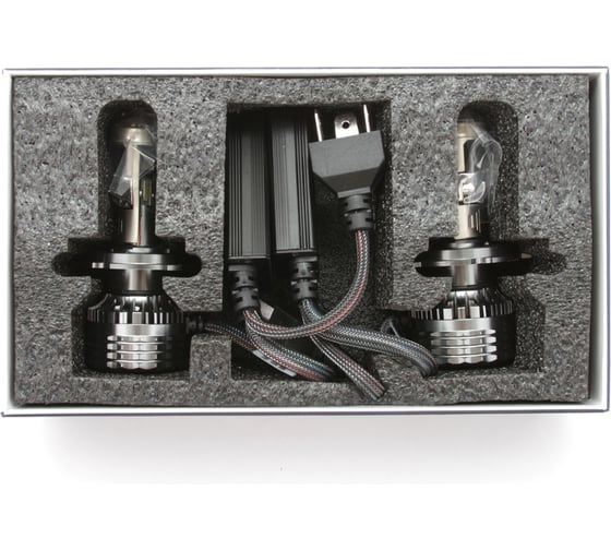 Светодиодные линзы серии MicroLENS H4/H19, 12/24V, 55W, 6000K, 4000LM, к-т. MTF Light MC04K5