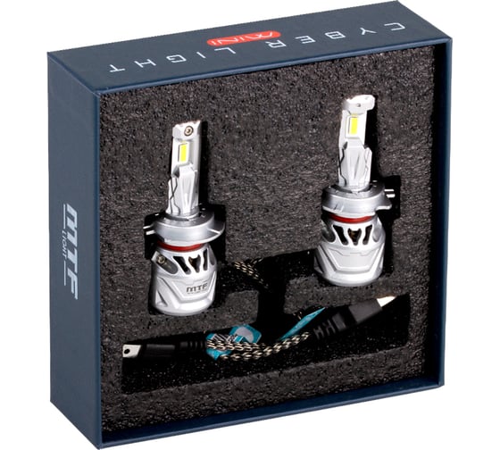 Светодиодные лампы MTF Light серия CYBER LIGHT MINI H7/18, 12V, 45W, 3750LM, 6000K, кулер, к-т. MTF Light CM07K6