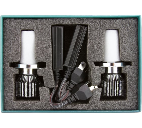 Светодиодные лампы серия CYBER LIGHT PRO, H4/H19, 12V, 65W, 6500lm, 6000K, кулер, комплект. MTF Light CP04K6