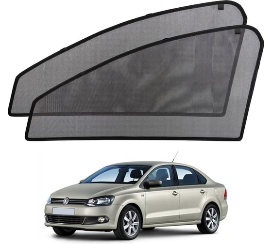 Шторки магнитные на передние боковые стекла Voron Glass а/м Volkswagen Polo V 2009-2020 2шт MFV011