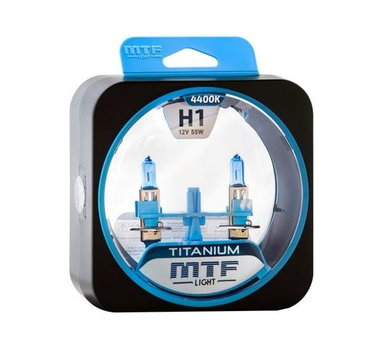 Галогенные автолампы MTF LIGHT TITANIUM H1, 12V, 55W, комп. HTN1201
