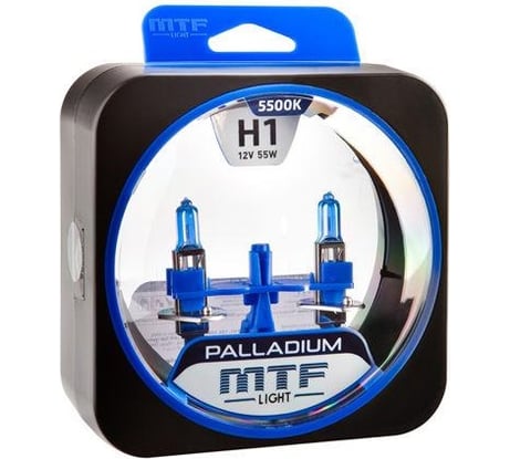 Галогенные автолампы MTF LIGHT PALLADIUM H1, 12V, 55W, комп. HPA1201