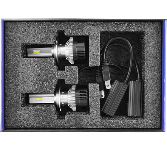 Светодиодные лампы MTF Light MaxBeam 2.0, H7/H18, 12V, 55W, 5000lm, 6000K, кулер, комплект. MB07K6