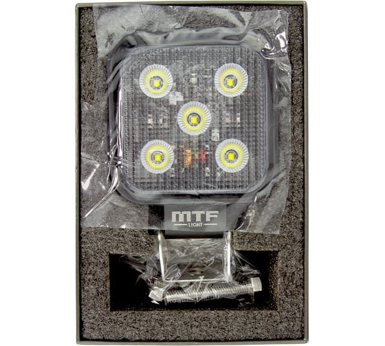 Фонарь светодиодный дополнительного освещения MTF Light 12-60В, 11Вт, 1200лм, 6000К, квадратный, шт. PL11K6S