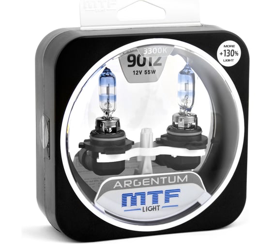 Галогенные автолампы MTF LIGHT ARGENTUM +130_ HIR2(9012), 12V, 55W, комп. H3A12H2 1