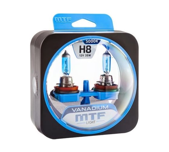 Лампа галогеновая MTF Light серия VANADIUM H8, 12V, 35W, комп. 1/6/60 31236 HVN1208