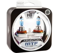Галогенные автолампы MTF LIGHT ARGENTUM +80_ H8, 12V, 35W, комп. H8A1208