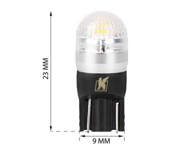 Светодиод KRAFT T10 W5W (W2.1x9.5d) 12v (white) Pro (2 шт. Европодвес) KT 700261