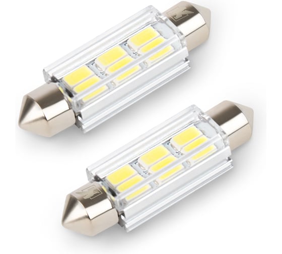 Светодиод KRAFT C5W (SV8,5) 10x41 12v (white) Pro (2 шт. Европодвес) KT 700264
