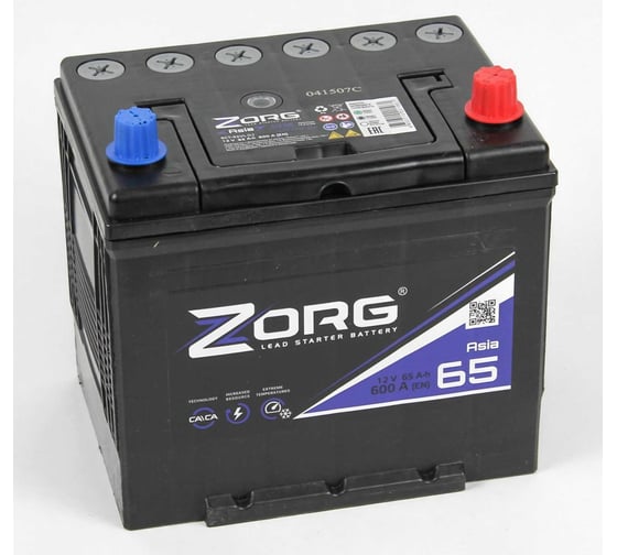 Аккумулятор ZORG 6СТ-65.0 (D23L) бортик 062 140 1