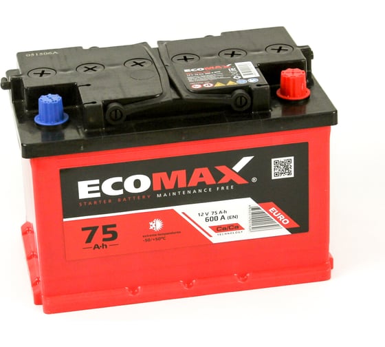 Аккумулятор EcoMax 6СТ-75.0 074 310