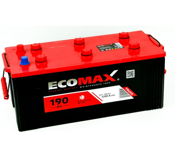 Аккумулятор EcoMax 6СТ-190.3 евро. конус 189 231 3