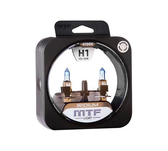 Галогенные автолампы MTF LIGHT IRIDIUM H1, 12V, 55W, компл. HRD1201