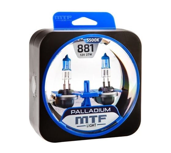 Галогенные автолампы MTF Light серия PALLADIUM Н27(881), 12V, 27W, комп. MTF Light HPA1281 1