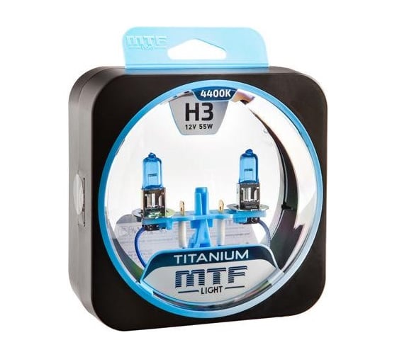 Галогенные автолампы серия TITANIUM H3, 12V, 55W, комп. MTF Light HTN1203 1