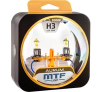 Галогенные автолампы серия AURUM H3, 12V, 55W, комп. MTF Light HAU1203