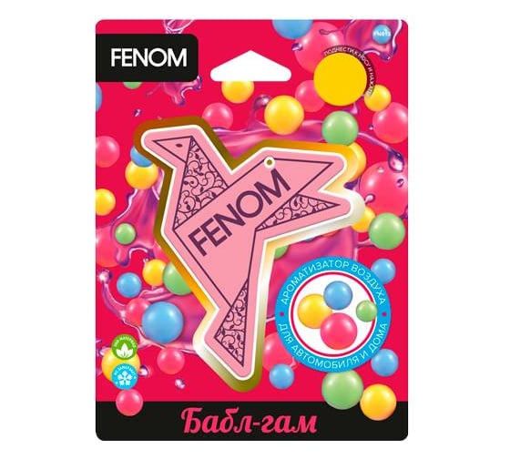 Ароматизатор воздуха подвесной FENOM "Оригами" Бабл гам FN613