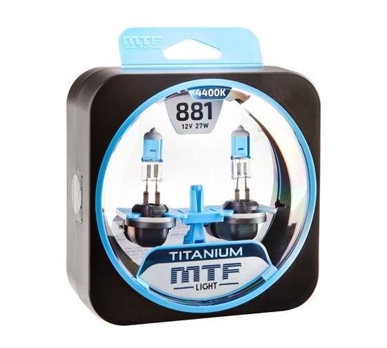 Галогенные автолампы MTF Light TITANIUM Н27(881), 12V, 27W, комп. HTN1281 1