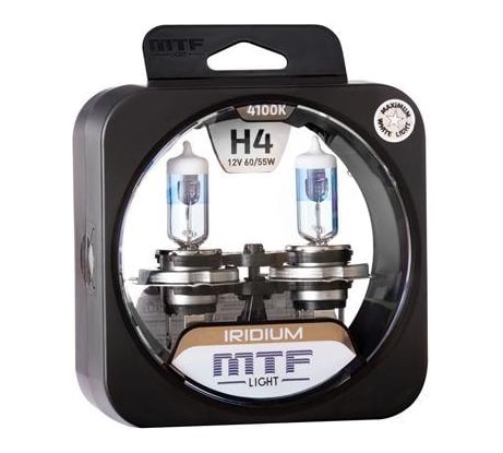 Галогенные автолампы MTF Light IRIDIUM H4, 12V, 60/55W, компл. HRD1204