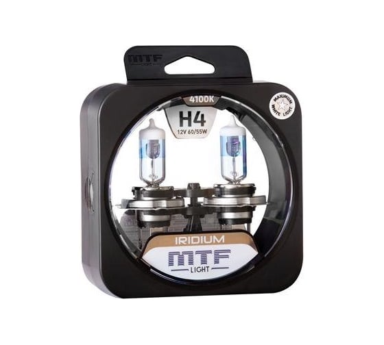 Галогенные автолампы MTF Light IRIDIUM H4, 12V, 60/55W, компл. HRD1204