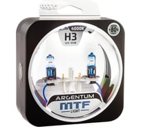 Галогенные автолампы MTF Light ARGENTUM +80_ H3, 12V, 55W, комп. H8A1203