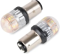 Светодиод KRAFT P21/5W (BAY15d) 10-30v (white) Pro (2 шт. Европодвес) KT 700274