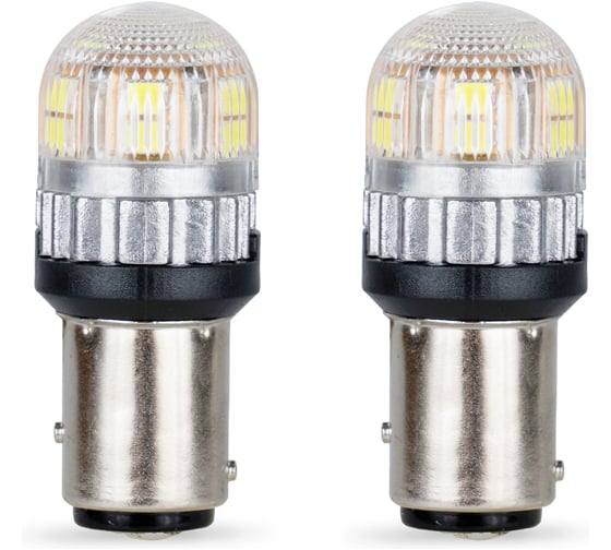 Светодиод KRAFT P21/5W (BAY15d) 10-30v (white) Pro (2 шт. Европодвес) KT 700274