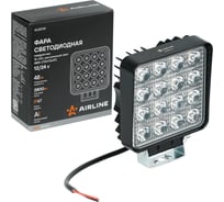 Фара светодиодная Airline квадратная, 16LED, рассеянный свет, 48Вт, 112x112x47мм, 12/24В, PRO ALED131