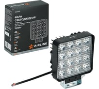 Фара светодиодная Airline квадратная, 16LED, направленный свет, 48Вт, 112x112x47мм, 12/24В, PRO ALED130