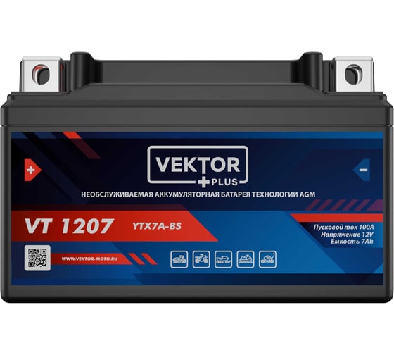 Аккумуляторная батарея VEKTOR PLUS VT 1207 Vektor Energy 19269