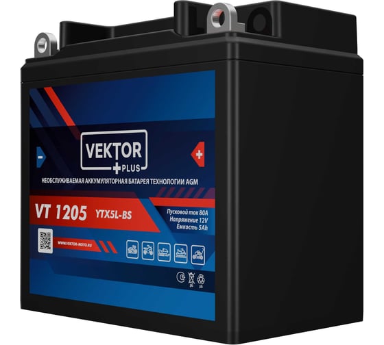 Аккумуляторная батарея VEKTOR PLUS VT 1205 Vektor Energy 19245