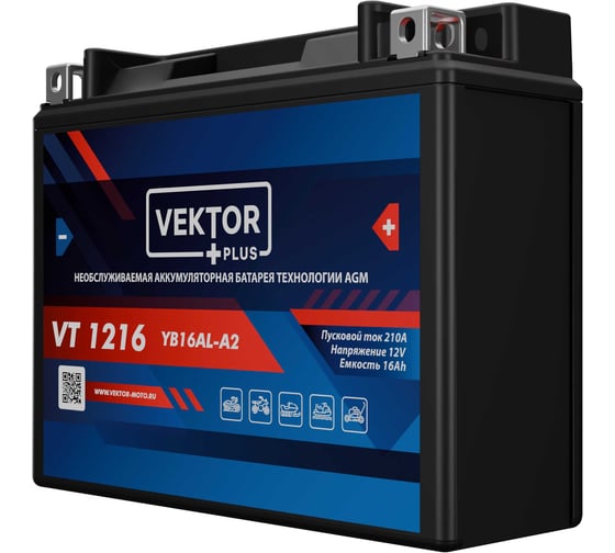 Аккумуляторная батарея VEKTOR PLUS VT 1216 Vektor Energy 19344