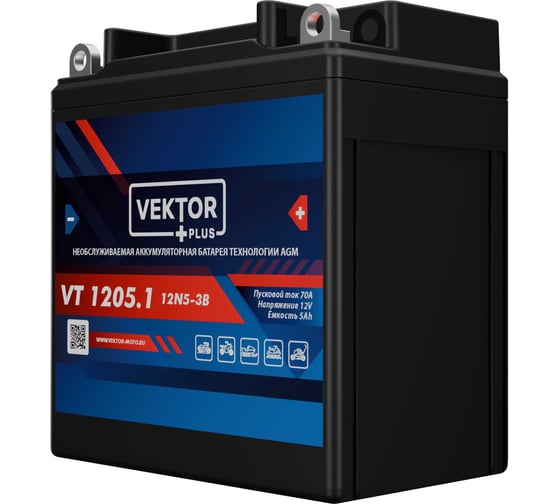 Аккумуляторная батарея VEKTOR PLUS VT 1205.1 Vektor Energy 19252