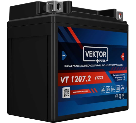 Аккумуляторная батарея VEKTOR PLUS VT 1207.2 Vektor Energy 19283