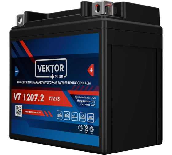 Аккумуляторная батарея VEKTOR PLUS VT 1207.2 Vektor Energy 19283