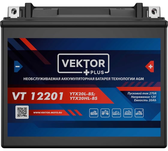 Аккумуляторная батарея VEKTOR PLUS VT 12201 Vektor Energy 19375
