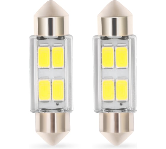 Светодиод KRAFT C5W (SV8,5) 10x36 12v (white) Pro (2 шт. Европодвес) KT 700263