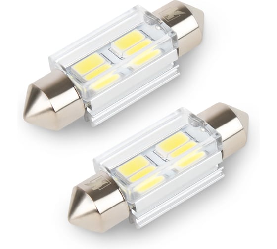 Светодиод KRAFT C5W (SV8,5) 10x36 12v (white) Pro (2 шт. Европодвес) KT 700263