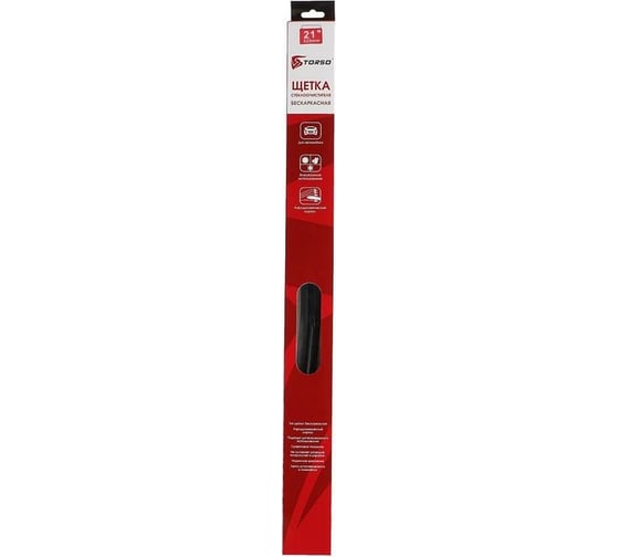 Щетка стеклоочистителя 21"/530 мм бескаркасная TORSO 3810749