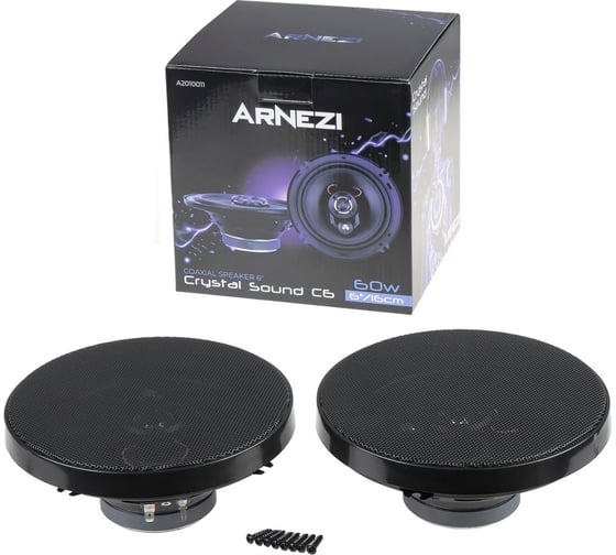 Колонки ARNEZI Crystal Sound С6, 16 см 3-х полосные, 2шт, Max Вт A2010011