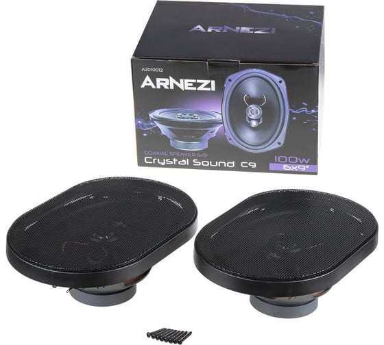 Колонки ARNEZI Crystal Sound С9, 6x9 3-х полосные, 2шт, Max Вт A2010012
