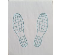 Коврики бумажные на пол автомобиля R2R Следы ног 500 шт 3020-07480500 (074.887.00)