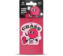 Ароматизатор воздуха картонный Grass Смайл (вишня) ST-1468