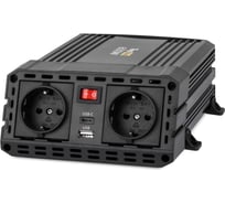 Автомобильный инвертор TopON 600W 2 розетки, USB, Type-C, пиковая мощность 1200W. TOP-PI600