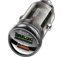 Автомобильное зарядное устройство Hoco 30Вт, USB, Type-C, Z53A, черный, коробка 6942007611305