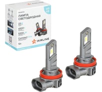 Лампа светодиодная Airline H11/H8 COMPACT, 23Вт, 5200Лм (2600Лм x 2), 6500К (Белый), 12В, комплект 2 шт. AEAR232