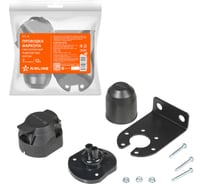 Розетка фаркопа Airline 12В 7 контактов, усиленный подрозетник, колпак ATE-26